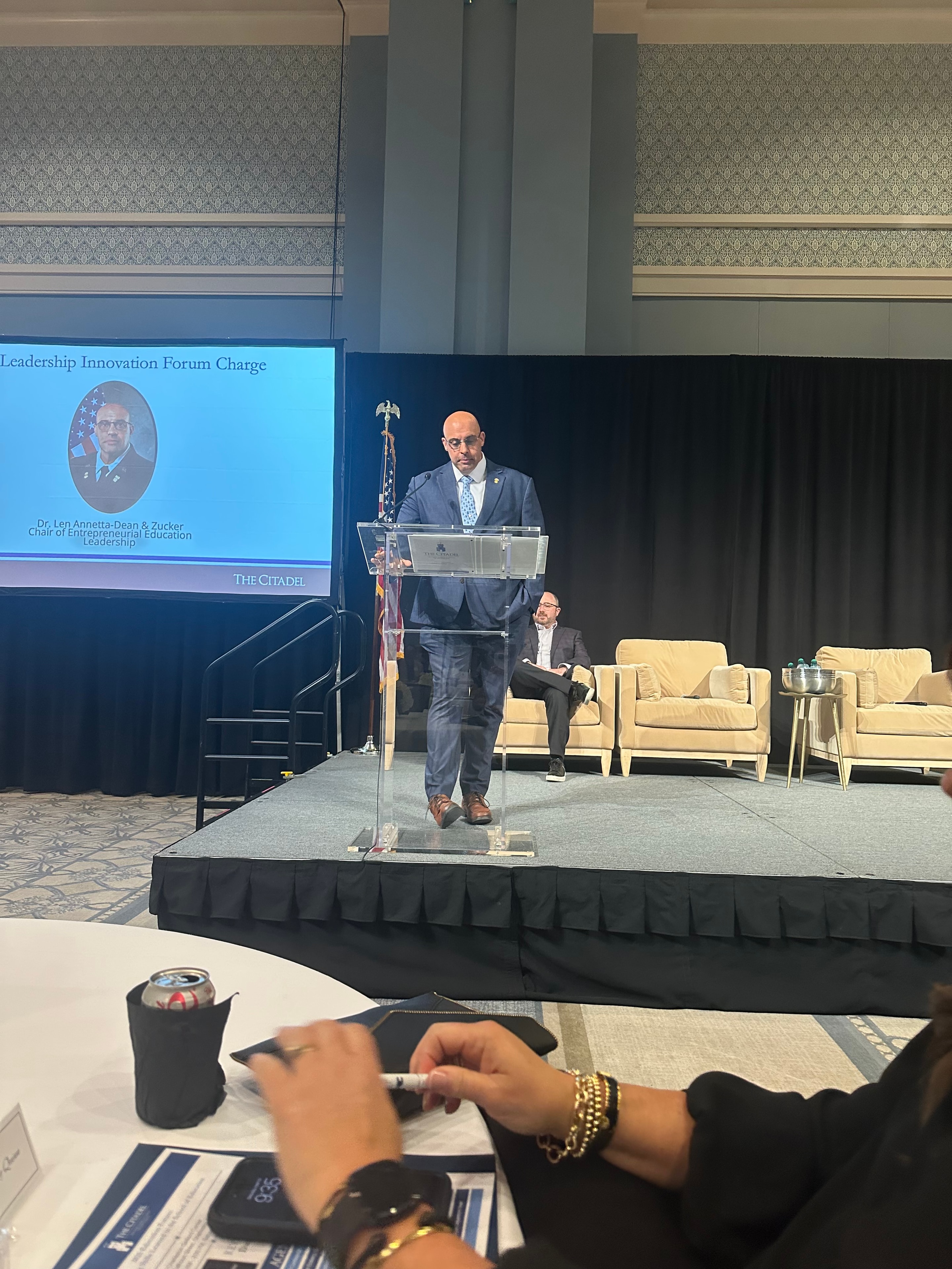 Dr. Len Annetta presenting at the Citadel Leadership Innovation Forum